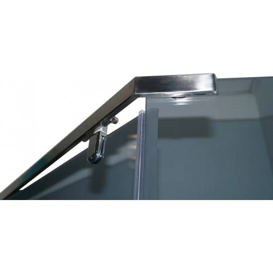 Душевой уголок PARLY ZPE911 90x90x195 стекло тонированное, профиль хром с поддоном