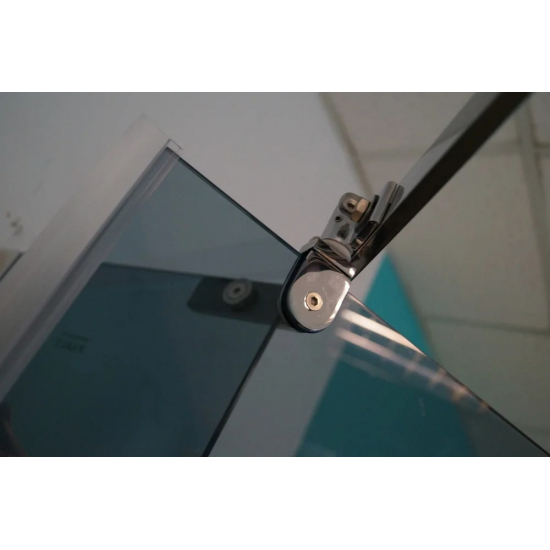 Душевой уголок PARLY ZPE911 90x90x195 стекло тонированное, профиль хром с поддоном