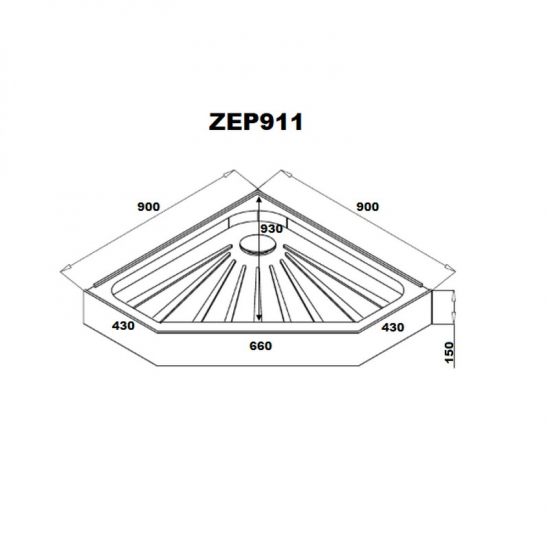 Душевой уголок PARLY ZPE911B 90x90x195 стекло прозрачное, профиль чёрный, низкий поддон