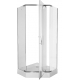 Душевой уголок PARLY ZPE911T 90x90x195 стекло прозрачное, профиль хром с поддоном