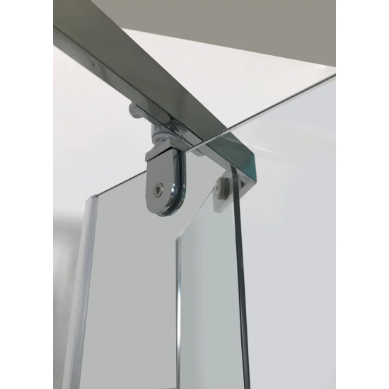 Душевой уголок PARLY ZPE911T 90x90x195 стекло прозрачное, профиль хром с поддоном