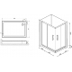 Душевой уголок PARLY ZQ121B-L 120x80x195 стекло прозрачное, профиль чёрный, с поддоном левый, L