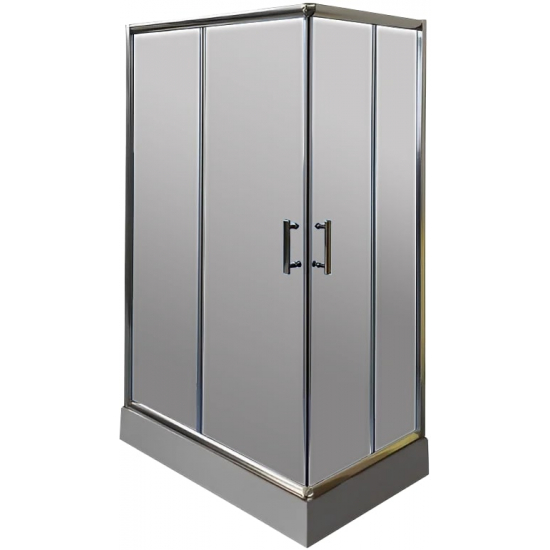 Душевой уголок PARLY ZQ121G-L 120x80x195 стекло тонированное, профиль хром с поддоном