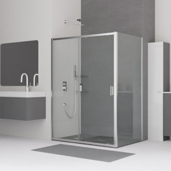 Душевой уголок RGW Classic CL-48 (CL-14 + Z-050-1) 120x70 стекло прозрачное, профиль хром