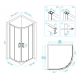 Душевой уголок RGW Classic CL-54 90x90 стекло прозрачное, профиль хром