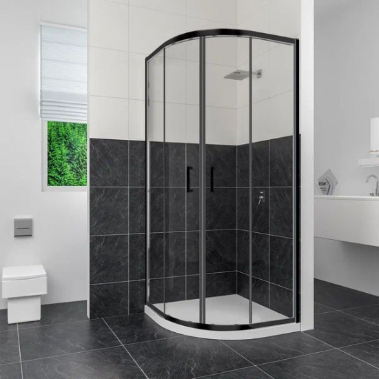 Душевой уголок RGW Classic CL-54B 90x90 стекло прозрачное, профиль чёрный