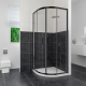 Душевой уголок RGW Classic CL-54B 90x90 стекло прозрачное, профиль чёрный