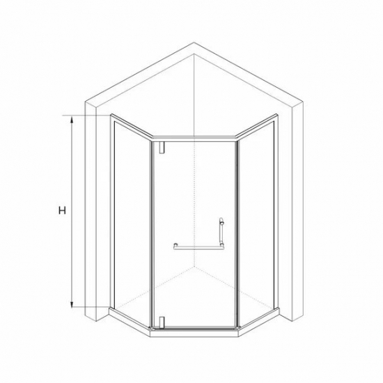 Душевой уголок RGW Hotel HO-084B 90x90 стекло прозрачное, профиль чёрный