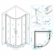 Душевой уголок RGW Hotel HO-51 100x100x195 стекло прозрачное, профиль хром