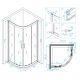 Душевой уголок RGW Hotel HO-51 80x80x195 стекло прозрачное, профиль хром