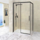 Душевой уголок RGW Leipzig LE-41B 160x70 стекло прозрачное, профиль чёрный