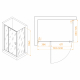 Душевой уголок RGW Passage PA-078B (PA-008B + Z-050-2B) 110x70 стекло прозрачное, профиль чёрный
