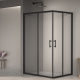 Душевой уголок RGW Passage PA-146B 80x120x185 стекло прозрачное, профиль чёрный
