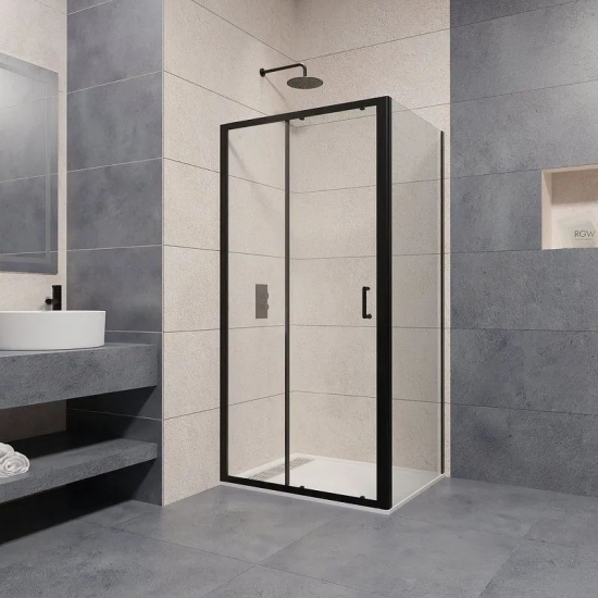 Душевой уголок RGW Passage PA-74B 140x120 стекло прозрачное, профиль чёрный