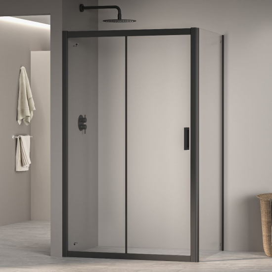 Душевой уголок RGW Passage PA-76B 130x120 стекло прозрачное, профиль чёрный