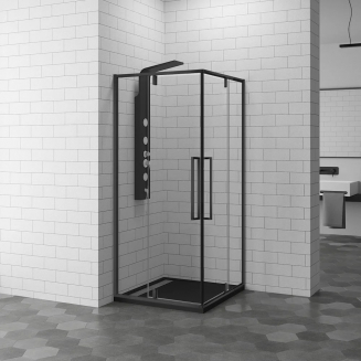 Душевой уголок RGW Stilvoll SV-33 B 90x90 стекло прозрачное, профиль чёрный