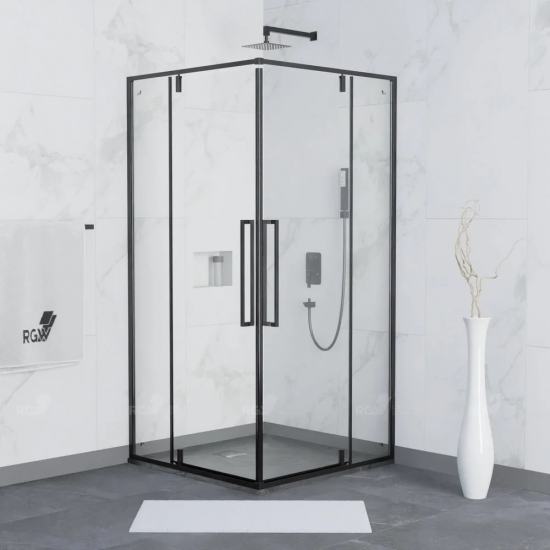 Душевой уголок RGW Stilvoll SV-33 B 90x90 стекло прозрачное, профиль чёрный