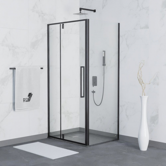 Душевой уголок RGW Stilvoll SV-44B 120x80 стекло прозрачное, профиль чёрный
