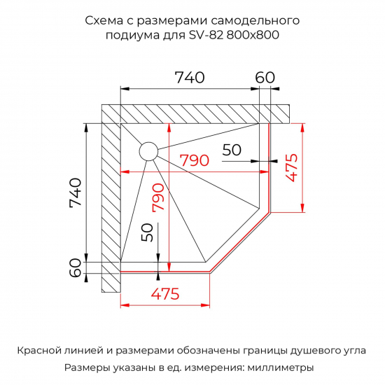 Душевой уголок RGW Stilvoll SV-82Gb L 80x80 стекло прозрачное, профиль золотой