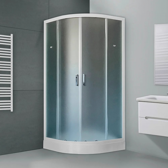 Душевой уголок ROYAL BATH RB 90HK-C 90x90x200 стекло матовое, профиль белый