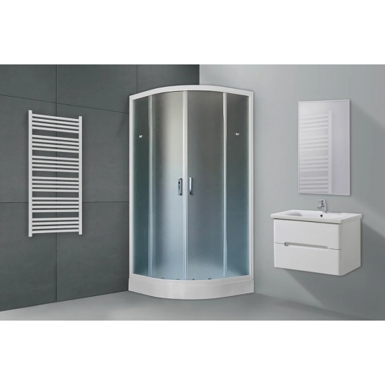 Душевой уголок ROYAL BATH RB 90HK-C 90x90x200 стекло матовое, профиль белый