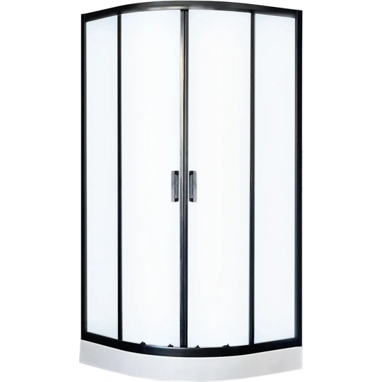 Душевой уголок ROYAL BATH RB 90HK-C-BL 90x90x200 стекло матовое, профиль чёрный