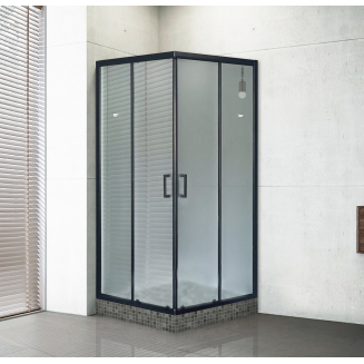 Душевой уголок ROYAL BATH RB HPD-C-BL 85x95x185 стекло матовое, профиль черный