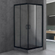 Душевой уголок ROYAL BATH RB HPD-T-BL 90x80x185 стекло прозрачное, профиль чёрный