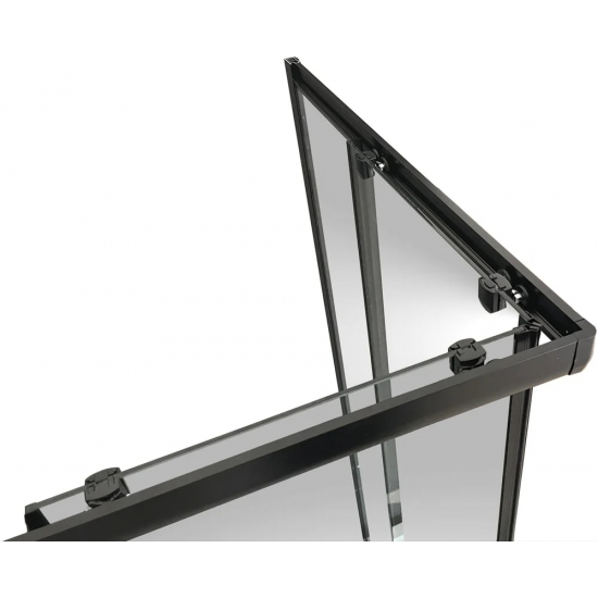 Душевой уголок ROYAL BATH RB HPD-T-BL 90x80x185 стекло прозрачное, профиль чёрный