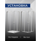 Душевой уголок SANTREK AQUA Iris-CR-1000-C-Chrome 100x100 стекло прозрачное, профиль хром