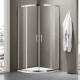 Душевой уголок SANTREK AQUA Iris-R-800-C-Chrome 80x80 стекло прозрачное, профиль хром