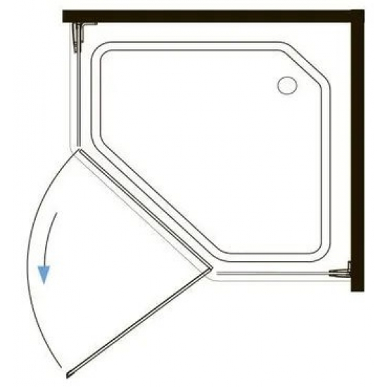 Душевой уголок SANTREK AQUA Time-PNT-1000-C-Chrome 100x100 стекло прозрачное, профиль хром