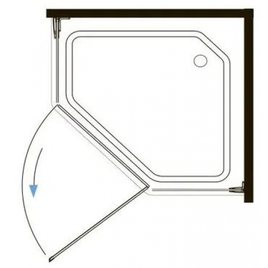 Душевой уголок SANTREK AQUA Time-PNT-1000-G-Chrome 100x100 стекло грейп, профиль хром