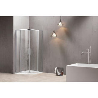 Душевой уголок SANTREK AQUA Time-R-900-C-Chrome 90x90 стекло прозрачное, профиль хром