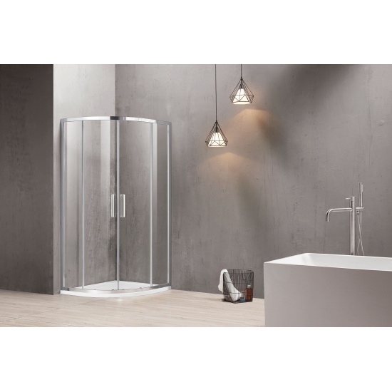 Душевой уголок SANTREK AQUA Time-R-900-C-Chrome 90x90 стекло прозрачное, профиль хром