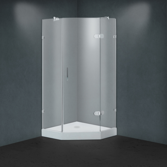 Душевой уголок TIMO BY-839 100x100x200 100F Fabric Glass стекло матовое, с поддоном