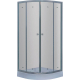 Душевой уголок TIMO TL-1101 100x100x200 Fabric Glass стекло матовое, профиль хром с поддоном