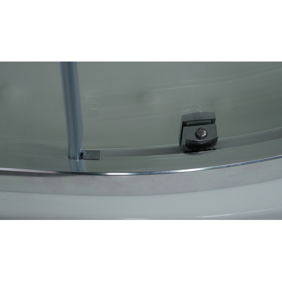 Душевой уголок TIMO TL-1101 100x100x200 Fabric Glass стекло матовое, профиль хром с поддоном