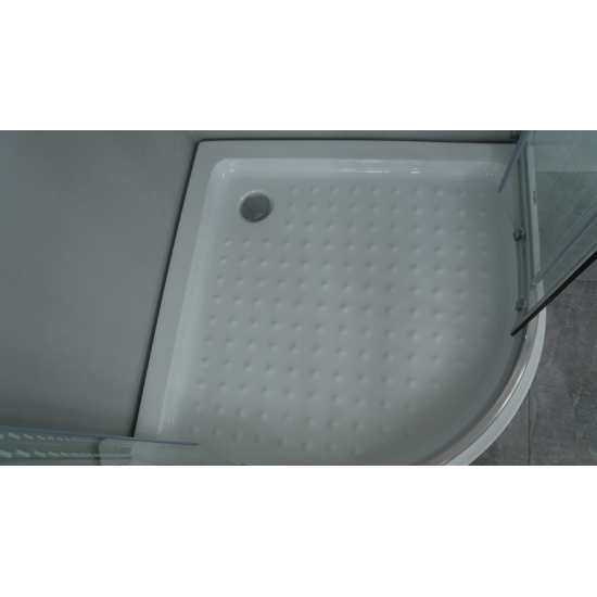Душевой уголок TIMO TL-1101 100x100x200 Romb Glass стекло прозрачное с рисунком, с поддоном