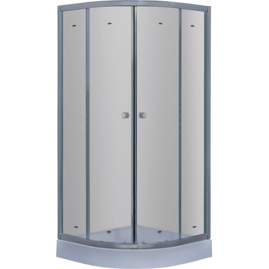 Душевой уголок TIMO TL-8001 80x80x200 Fabric Glass стекло матовое, профиль хром с поддоном
