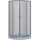 Душевой уголок TIMO TL-8001 80x80x200 Fabric Glass стекло матовое, профиль хром с поддоном