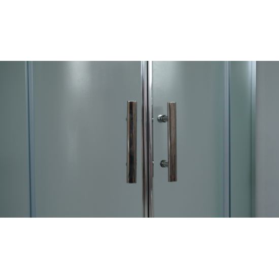 Душевой уголок TIMO TL-8001 80x80x200 Fabric Glass стекло матовое, профиль хром с поддоном