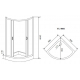 Душевой уголок TIMO TL-8001 80x80x200 Fabric Glass стекло матовое, профиль хром с поддоном