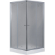 Душевой уголок TIMO TL-8002 80x80x200 Fabric Glass стекло матовое, перофиль хром с поддоном