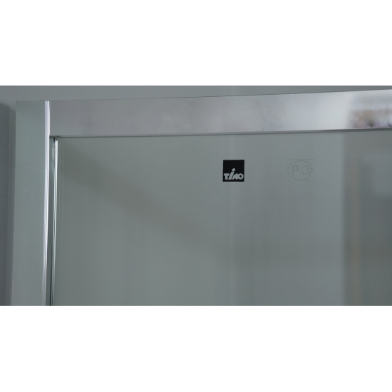 Душевой уголок TIMO TL-9001 90x90x200 Fabric Glass стекло матовое, профиль хром с поддоном