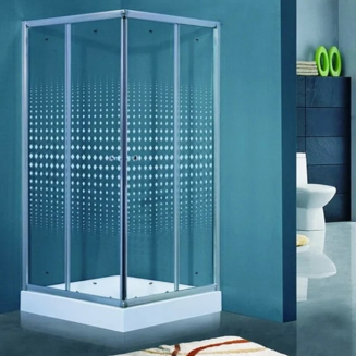 Душевой уголок TIMO TL-9002 90x90x200 Romb Glass стекло прозрачное с рисунком, с поддоном