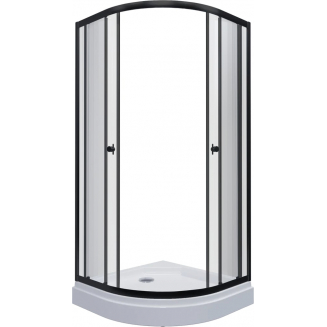 Душевой уголок ТРИТОН Альфа-Блэк 90x90x202 с поддоном