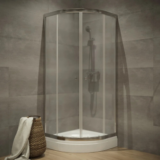 Душевой уголок ТРИТОН Альфа-Хром 90x90x202 с поддоном