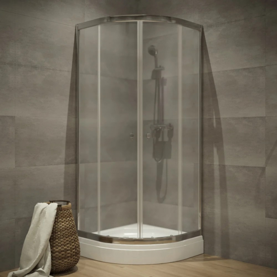 Душевой уголок ТРИТОН Альфа-Хром 90x90x202 с поддоном