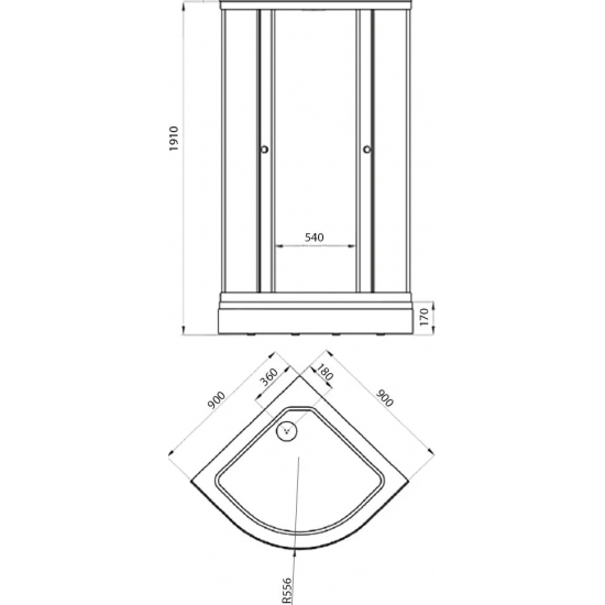 Душевой уголок ТРИТОН Стандарт А 90x90x191 мозаика, с поддоном